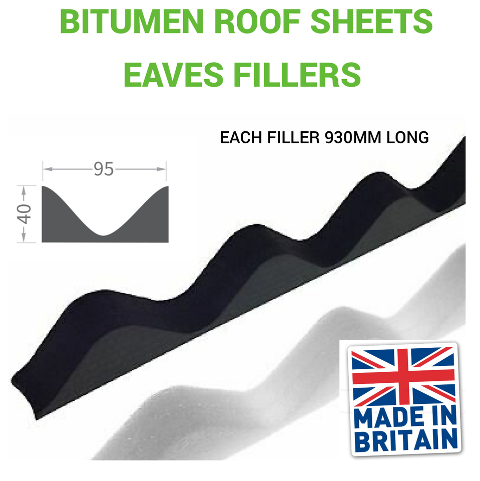 Corrugated Sheet Foam Filler Black & White Eaves Infill for Bitumen Roof Panels eBay
