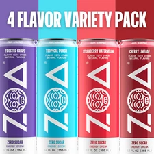 Zero Sugar Energy Drinks, Variety Pack - Sugar Free with Electrolytes, Health...
