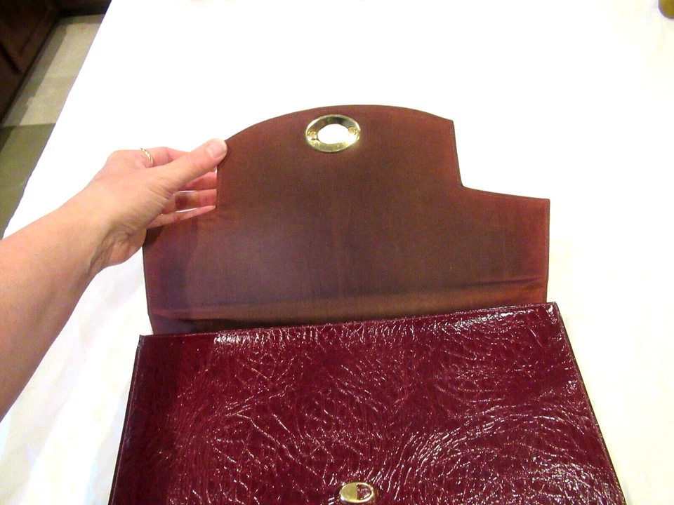 Bolsa Frenchy of California oxblood vermelha, bolsa de alça superior - Imagem 4 de 4