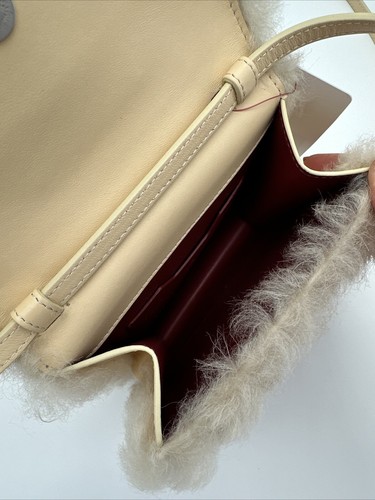 Off White Handtasche Leder Lammfell Jitney 0,7 Designer Atemberaubend Verpackt Neu UGG - Bild 10 von 19