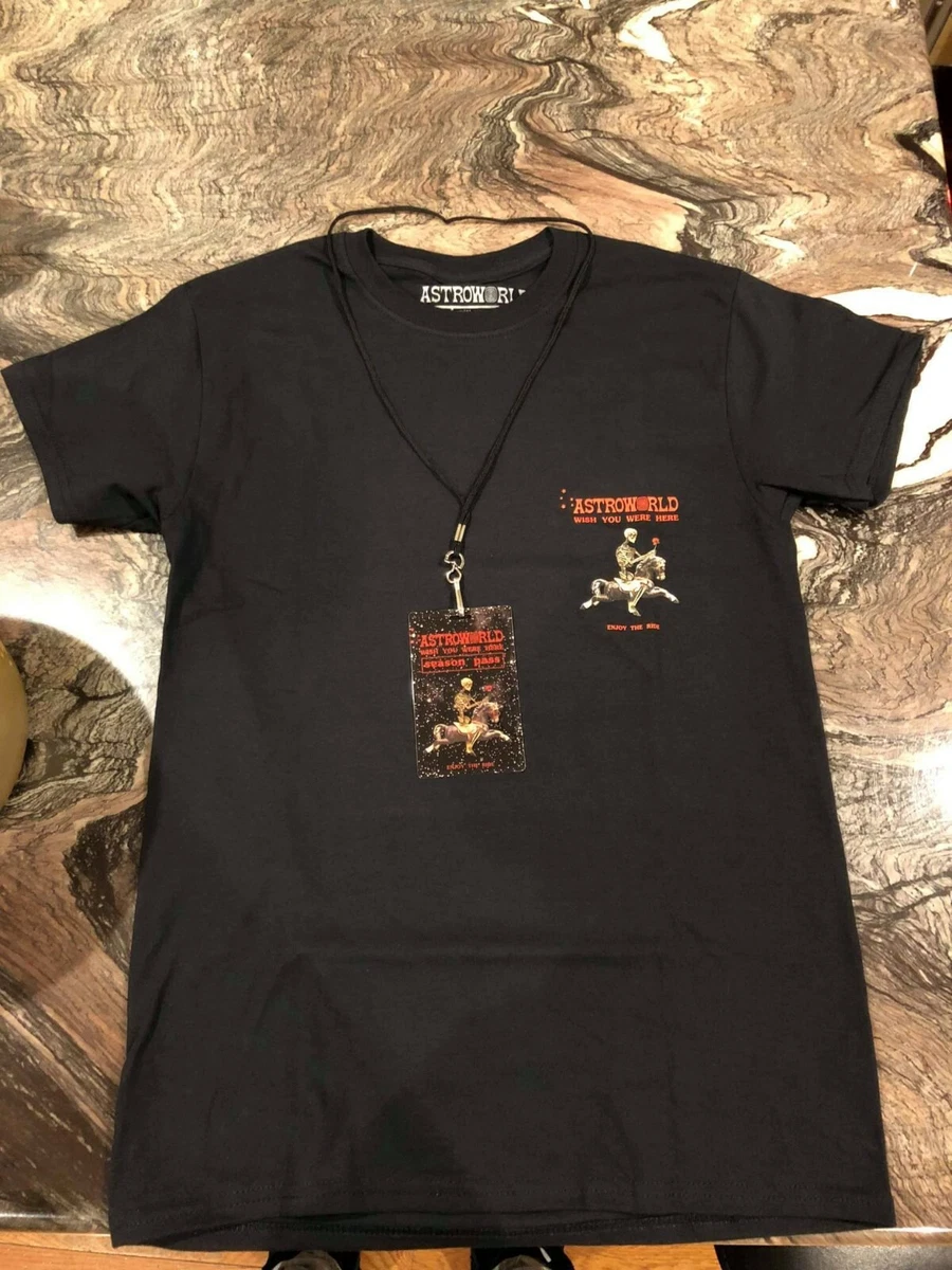 Travis Scott ASTROWORLD Wish You Were Here T Shirt Cactus Jack Merch (S)  RARE