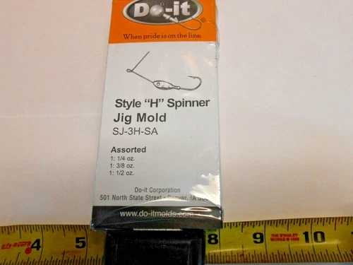 3240 Do-It Style "H" Spinner Bait Lure Mold 1/4, 3/8 & 1/2 oz