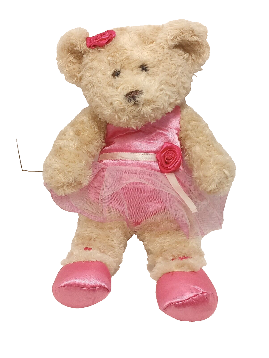 Toys R Us 2014 Tan Teddy Bear Plush Ballerina Dance Pink Tutu 14