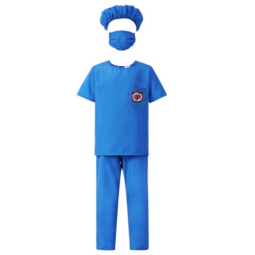 Doctors Nurses Costume Boy Girls Kid's Doctor's Coat Cosplay Halloween Party Set - Picture 15 of 19