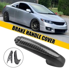 Carbon Fiber Look Handbrake Brake Handle Cover Trim For Honda Civic Coupe 06 -11