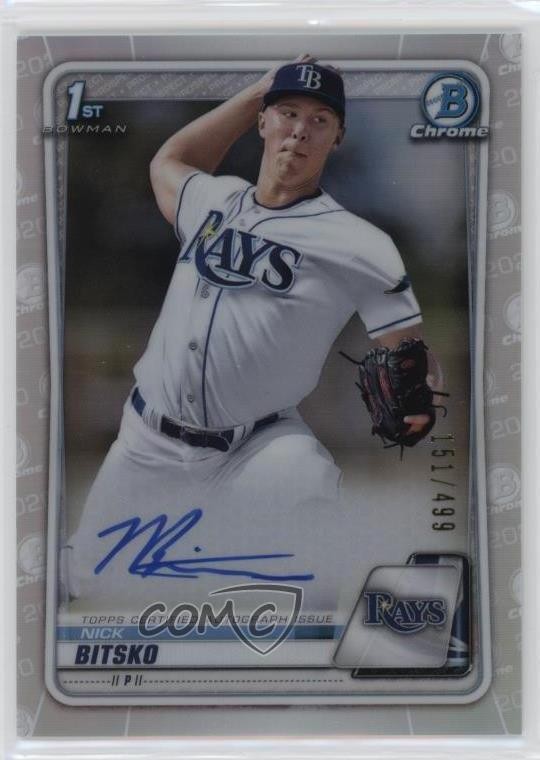 2020 Bowman Draft Chrome Picks Refractor 151/499 Nick Bitsko #CDA-NB Auto 0co5