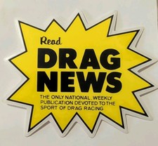 Drag News Sticker Decal Hot Rod Rat Rod Vintage Look Drag Racing Nostalgia 50