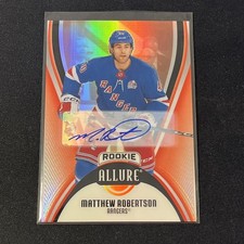 2025-26 Upper Deck Allure #113 Matthew Robertson Autograph Red Rainbow Rookie RC