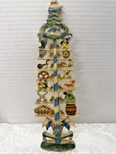 Vintage Kühn Zinn Bavarian Maypole Tree, Hand Painted.  Wax Decoration