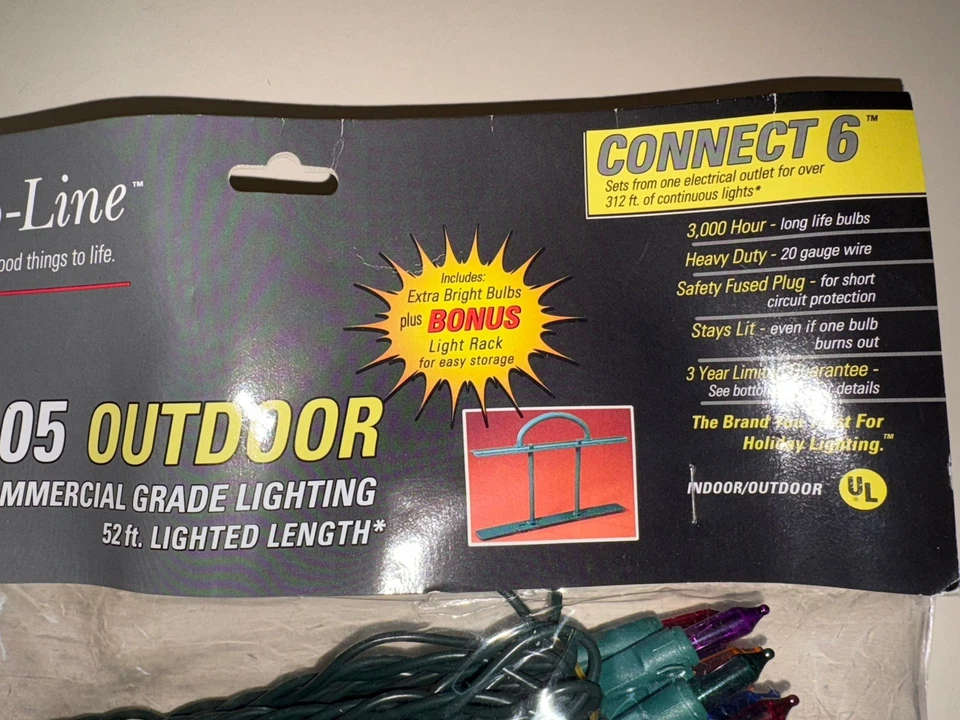 GE Pro-Line 105 Commercial Grade Multi Color Lights Outdoor Christmas + HOLDER - Image 4 of 4