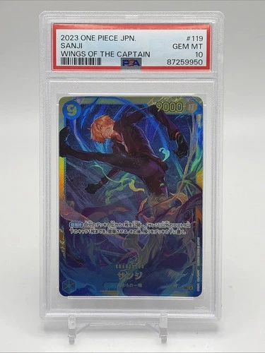PSA 10 One Piece Card Sanji OP06 #119 wings of the captain GEM MT 10