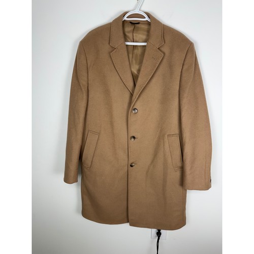 Lauren Ralph Lauren, Lauren Ralph Lauren Mens Cashmere Wool Overcoat Camel 44S Single Breasted Trench