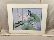 Vintage Traditional Chinese Art Print Poster Johnny Lang Butterfly Floral Theme