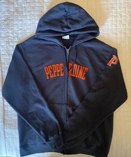 Pepperdine University Blue Zip Down Champion Hoodie Waves Sweater Size M College