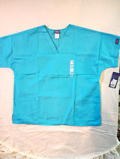 New Cherokee Workwear Originals Women's Size XL V-Neck Turquoise Scrub Top