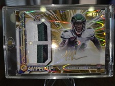 2025 Malachi Corley RPA #'d 02/50 Topps Resurgence Amped Up Dual-Tri-Color -Jets