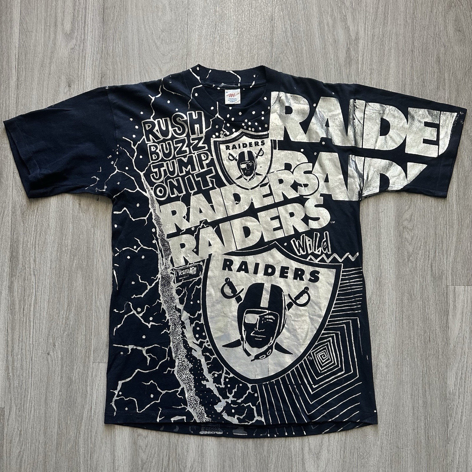 Vintage LA Raiders AOP Size Medium Los Angeles Oakland Las Vegas Shirt!