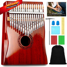 Kalimba Thumb Piano,YUNDIE Portable 17 Keys Mbira 17 Keys, Brownish Red