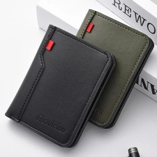 1Pc New Ultra-thin Mini Soft PU Leather Credit Card Wallet Holder Short Vertical