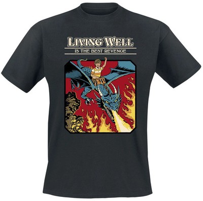 Steven Rhodes T-Shirt Herren Living Well schwarz