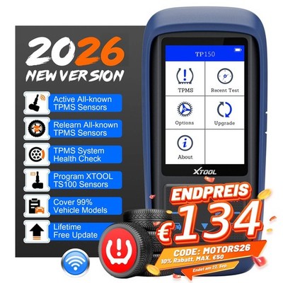 XTOOL TP150 WiFi TPMS-Programmiergerät, TPMS-Neulern-Aktivierungsgerät DE