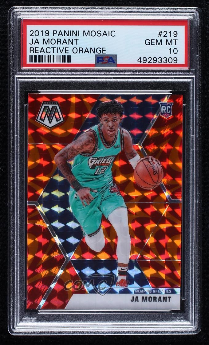 2019 Mosaic Rookies Reactive Orange Prizm Ja Morant PSA 10 GEM MT Rookie RC ow1