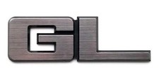 "GL" Boot / Tailgate Badge SILVER BRUSHED for Ford Falcon XD XE XF