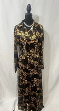 shein women's clothing Prints Size M Long Sleeve Maxi Dress