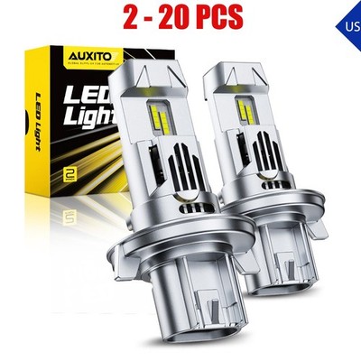 2-20X AUXITO H13 LED Headlight Bulb Hi Lo Beam Combo 6500K White Lamp Canbus M6S