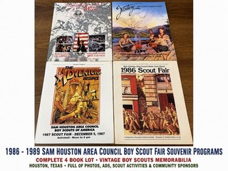Scout Fair Souvenir Booklets Sam Houston Area Council Tx 1986 1989 Lot Of 4
