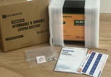 Eco-Worthy ECO-LFPYZ1220 Black Rechargeable Lithium Iron Phosphate Battery