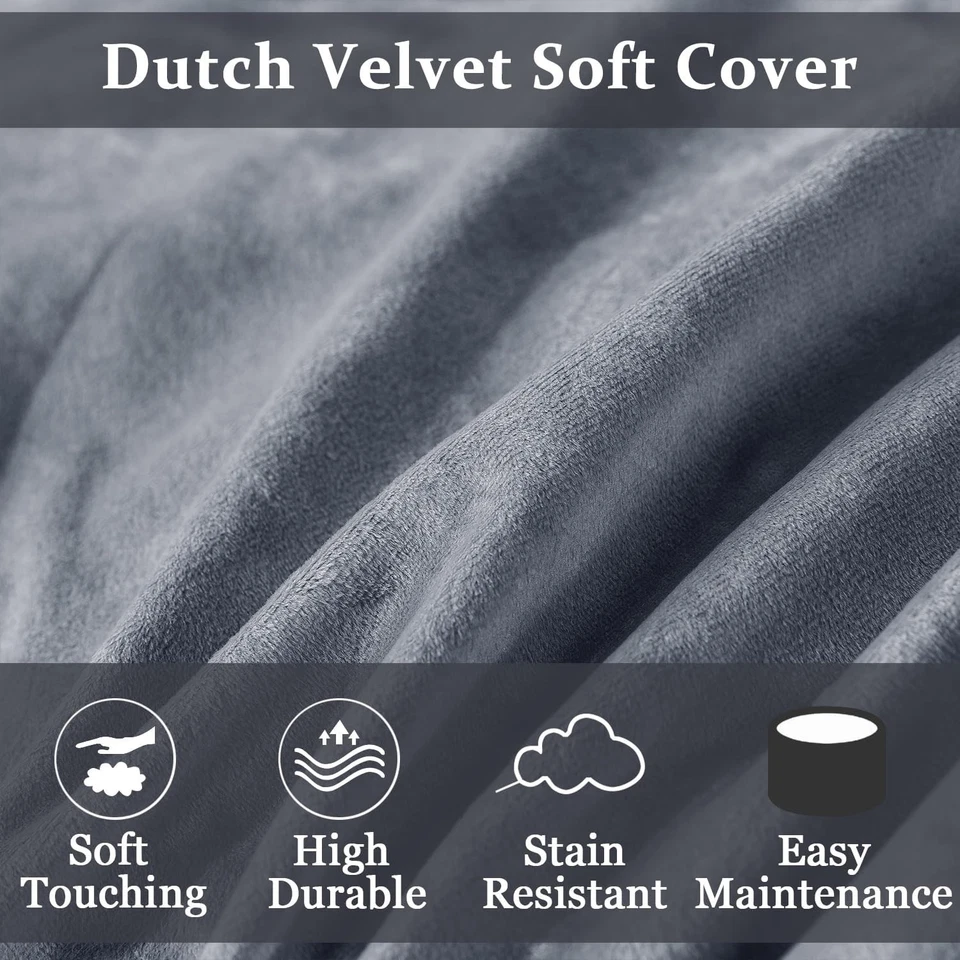 Silla WhatsBedding Bean Bag para adultos con relleno de espuma viscoelástica incluido, Big Kid Foto 4 de 4