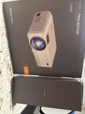 APEMAN LC550 Mini Video Projector And 120  16:9 Foldable Screen, New In Open Box