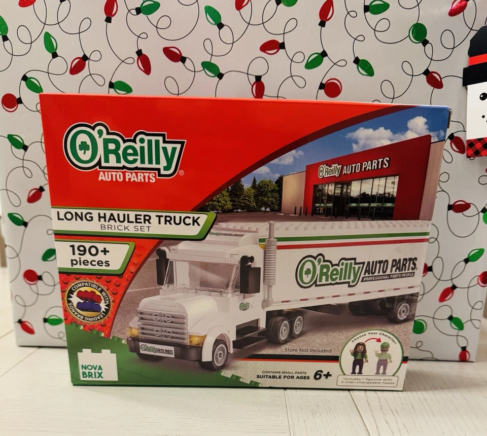 Nova Brix O’Reilly Auto Parts Long Hauler Truck and Store Brick Set New In Box - Image 2 of 4