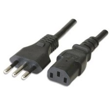 CAVO ALIMENTAZIONE PC MONITOR STAMPANTI CON PRESA ITALIANA 1.5 MT METRI 3 POLI