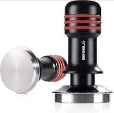 SeeBlu Espresso Tamper 51mm base/58mm rim, 30lbs spring loaded, stainless steel