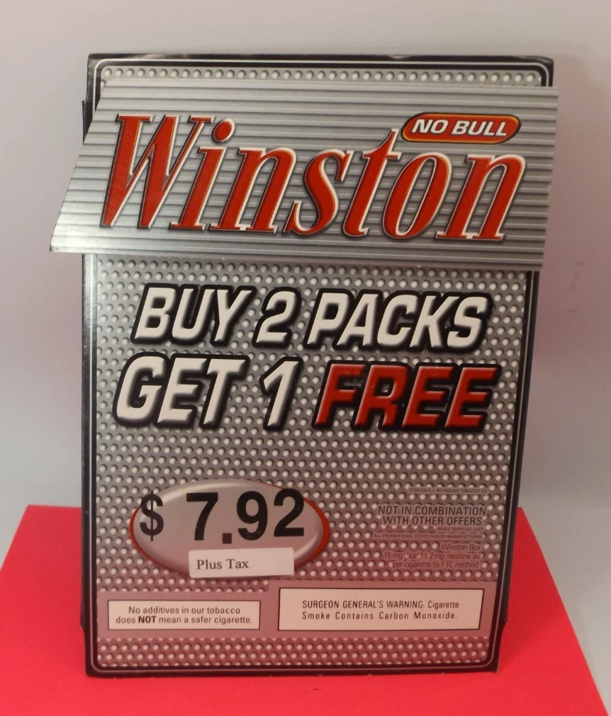 winston cigarettes coupons buy one get one free White Box - Pack 1978 Winston Cigarettes PRINT AD