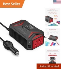 Pure Sine Wave Power Inverter - 300W Car Plug in Charger Outlet DC 12V to 110...
