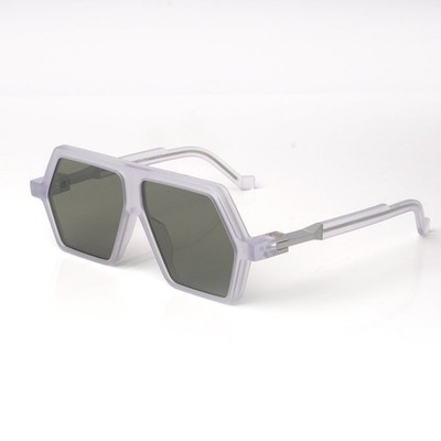 NEW Vava BL0001-CRIS-Mat GRE SIL Sunglasses 54mm 100% Authentic