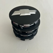 Chevrolet Wheel Center Caps Black Chrome Bowtie For Chevy Silverado 2003-2013