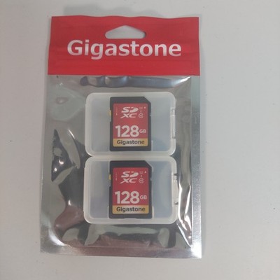 New Gigastone 128 GB SD Card Set Of  2 -NEW