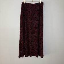 Vintage Venus Red Lace Maxi Skirt Women's L Fairy Grunge Goth Y2K 90s
