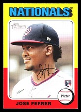2024 Topps Heritage #423 Jose Ferrer Washington Nationals Rookie