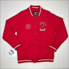 Vintage Stussy Crown Embroidered Patch Logo Varsity Jacket