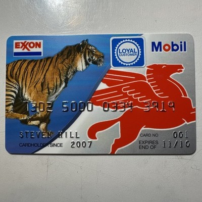 Exxon Credit Card Tiger Mobil Pegasus Loyal Customer Gas Oil 2007 001