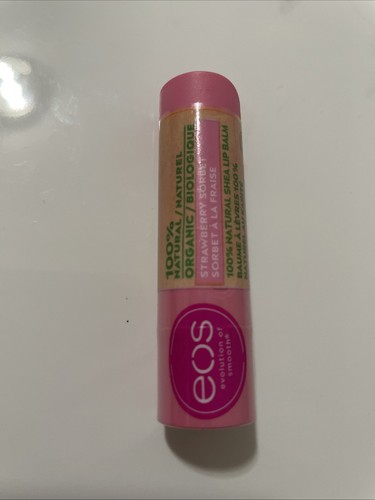 Eos 100% Natural & Organic Lip Balm- Strawberry Sorbet, Shea 0.14oz
