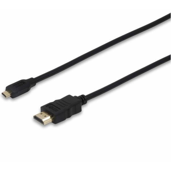Equip Nero Micro Hdmi (Typ D) — Hdmi (Typ A) (2 M), Cavo Video, - Immagine 2