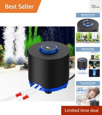 Aquarium Air Pump, Quiet Powerful Fish Tank Air Pump 3W/6W/10W with Stainless...