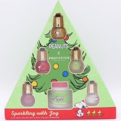 Peanuts x Profusion Sparkling With Joy 5pc Nail Polish Set & Nail Polish Remover