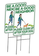 Clean Up After Your Dog Sign, Pack 1x 9 Clean Up After Your 12 x 9 inchs-C 2